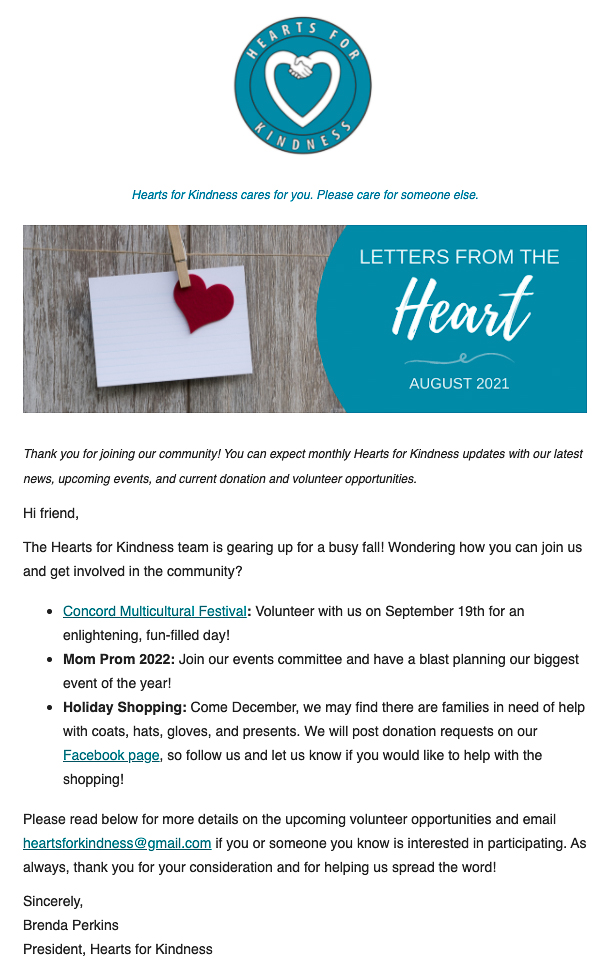 H4K August 2021 Newsletter