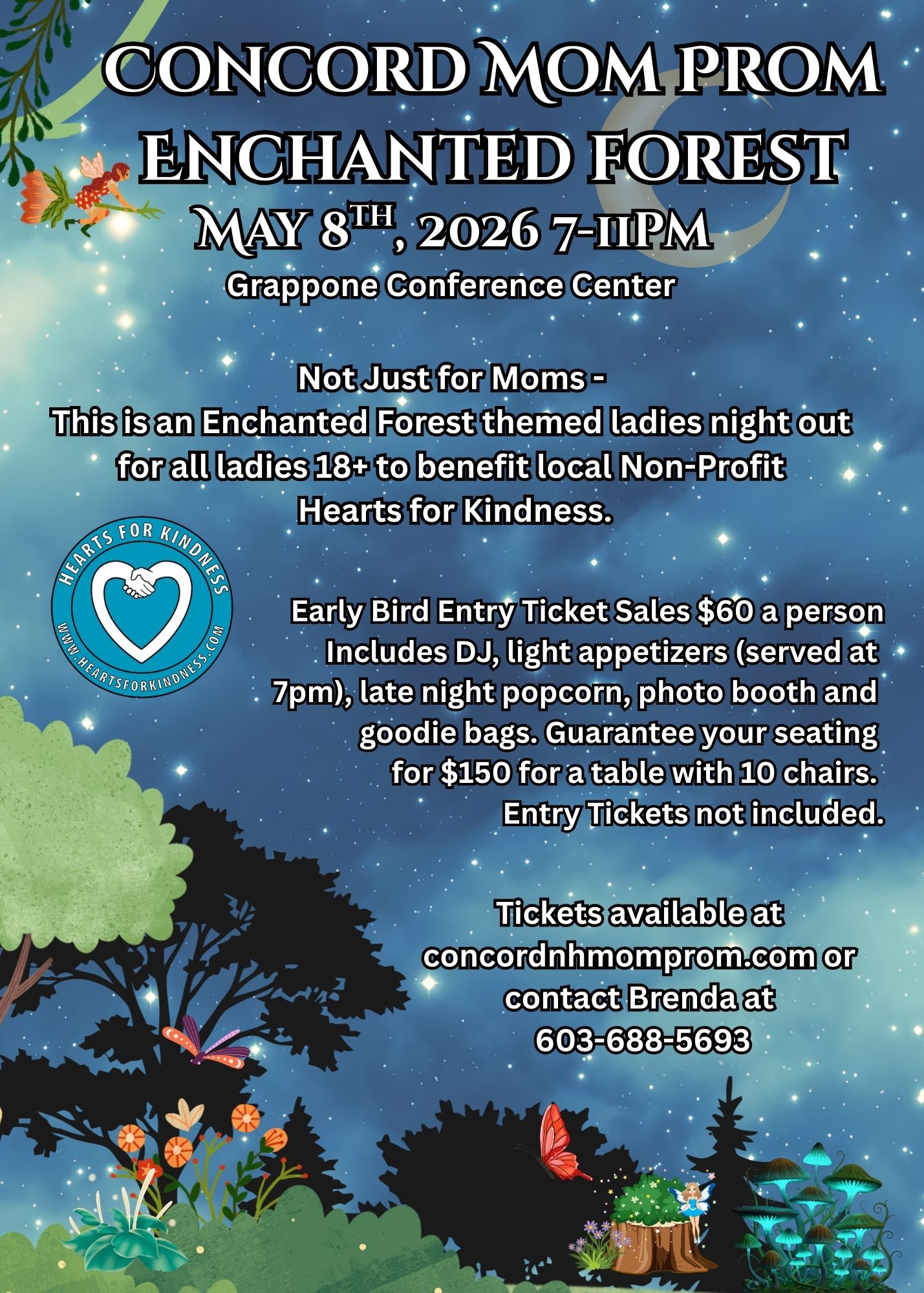 11th Annual Concord Mom Prom Goes Hollywood Glam: Invitation with event details